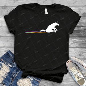Go Shit Some Rainbows 7 - Vintage Men's Shirt Tshirt For Women Classic Handmade Shirt Retro Graphic Tee