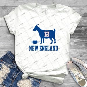 Goat 12 New England - Gift Idea Shirt For Men Tee For Women Classic Retro Vintage Graphic T-Shirt