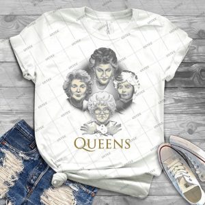Golden Queens 82 - Vintage Men's Shirt Tshirt For Women Classic Handmade Shirt Retro Graphic Tee