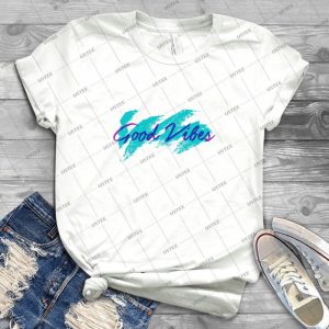 Good Vibes Cup Design - Vintage Men's Shirt Tshirt For Women Classic Handmade Shirt Retro Graphic Tee
