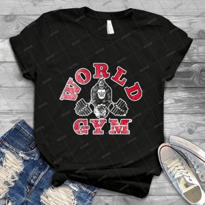 Gorilla World Gym - Distressed Effect 33 - Best Unisex Trending Handmade T-shirt Gift Idea For Men T-shirt For Woman