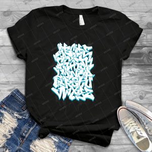 Graffiti Alphabet 2 - Trending Shirt For Women Vintage Retro Tee For Men Kid's T-Shirt Handmade Shirt