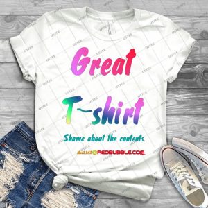 Great T-Shirt - Shame About The Contents- 1 - Vintage Men's Shirt Tshirt For Women Classic Handmade Shirt Retro Graphic Tee