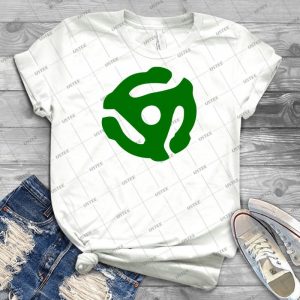 Green 45 Vinyl Record Symbol 20 - Vintage Men's Shirt Tshirt For Women Classic Handmade Shirt Retro Graphic Tee
