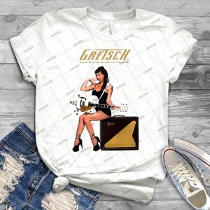Gretsch T Shirt - Vintage Men's Shirt Tshirt For Women Classic Handmade Shirt Retro Graphic Tee