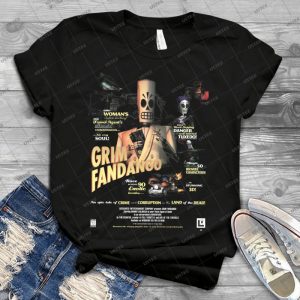 Grim Fandango 39 - Vintage Men's Shirt Tshirt For Women Classic Handmade Shirt Retro Graphic Tee