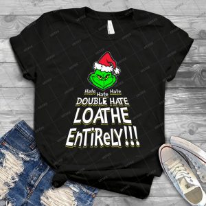 Grinch, Double Haine Loathe Entiã¨rement - Gift Idea Shirt For Men Tee For Women Classic Retro Vintage Graphic T-Shirt