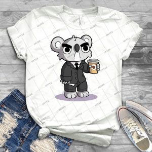 Grumpy Koala 52 - Vintage Men's Shirt Tshirt For Women Classic Handmade Shirt Retro Graphic Tee