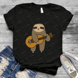 Guitar Sloth - Best Unisex Trending Handmade T-shirt Gift Idea For Men T-shirt For Woman