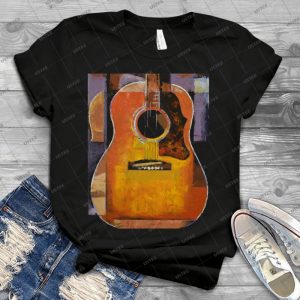 Guitar T Shirt 70 - Vintage Men's Shirt Tshirt For Women Classic Handmade Shirt Retro Graphic Tee