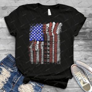 Guitar Us Flag 94 - Trending Shirt For Women Vintage Retro Tee For Men Kid's T-Shirt Handmade Shirt