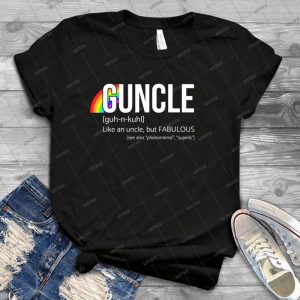 Guncle Definition-fun Gifts For Gay Uncles - Vintage Men's Shirt Tshirt For Women Classic Handmade Shirt Retro Graphic Tee