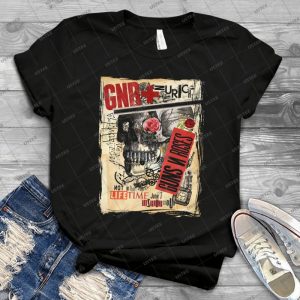 Guns N Roses Not In This Life Time Gnr Tshirt – Guns N Roses Poster Shirt For Men - Guns N Roses Appetite For Destruction T Shirt - Mens Gnr Handmade Shirt