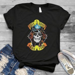 Guns N Roses Tour 1988 Slash T Shirt - Skull Logo Of Guns N Roses Retro Shirt For Men Handmade Shirt_33