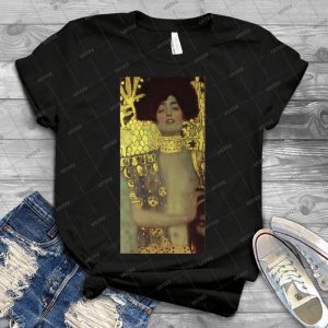 Gustav Klimt - Judith 53 - Vintage Men's Shirt Tshirt For Women Classic Handmade Shirt Retro Graphic Tee