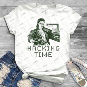 Hacking Time 10 - Vintage Men's Shirt Tshirt For Women Classic Handmade Shirt Retro Graphic Tee