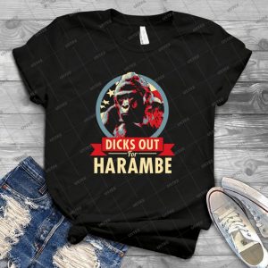 Hail To The Chimp - Dicks Out For Harambe - - Vintage Men's Shirt Tshirt For Women Classic Handmade Shirt Retro Graphic Tee
