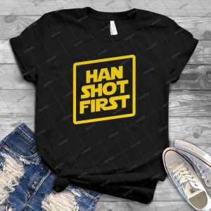 Han Shot First 81 - Vintage Men's Shirt Tshirt For Women Classic Handmade Shirt Retro Graphic Tee
