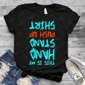 Hand Stand Push Up Shirt 45 - Vintage Men's Shirt Tshirt For Women Classic Handmade Shirt Retro Graphic Tee