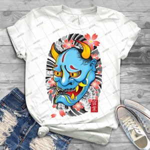 Hanya Demon Mask - Best Unisex Trending Handmade T-shirt Gift Idea For Men T-shirt For Woman