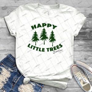 Happy Little Trees - Best Unisex Trending Handmade T-shirt Gift Idea For Men T-shirt For Woman