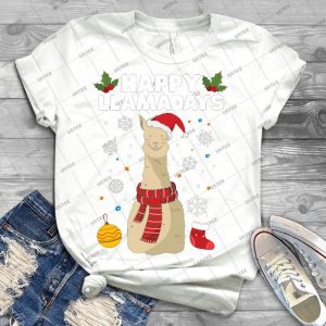 Happy Llamadays Christmas Lllama - Best Unisex Trending Handmade T-shirt Gift Idea For Men T-shirt For Woman