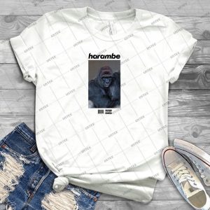Harambe Blond 25 - Vintage Men's Shirt Tshirt For Women Classic Handmade Shirt Retro Graphic Tee