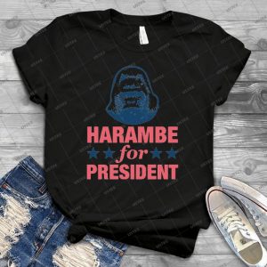 Harambe For President 94 - Vintage Men's Shirt Tshirt For Women Classic Handmade Shirt Retro Graphic Tee