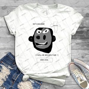 Harambe Lives On 9 - Vintage Men's Shirt Tshirt For Women Classic Handmade Shirt Retro Graphic Tee