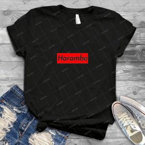 Harambe Supreme Logo 15 - Vintage Men's Shirt Tshirt For Women Classic Handmade Shirt Retro Graphic Tee
