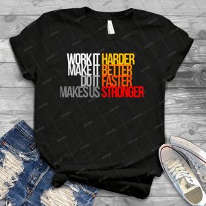 Harder Better Faster Stronger - Vintage Men's Shirt Tshirt For Women Classic Handmade Shirt Retro Graphic Tee