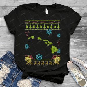 Hawaii Christmas Ugly Shirt - Best Unisex Trending Handmade T-shirt Gift Idea For Men T-shirt For Woman