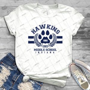 Hawkings Middle School - Stranger Things - T-Shirt 22 - Gift Idea Shirt For Men Tee For Women Classic Retro Vintage Graphic T-Shirt