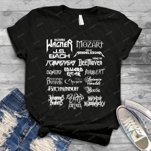 Heavy Metal-Style Classical Composers - Gift Idea Shirt For Men Tee For Women Classic Retro Vintage Graphic T-Shirt