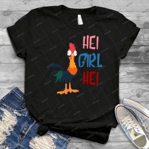 Hei Gilr Hei By Chicken - Vintage Men's Shirt Tshirt For Women Classic Handmade Shirt Retro Graphic Tee