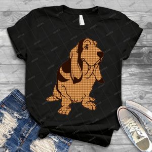 Henry The Houndstooth Hound 44 - Vintage Men's Shirt Tshirt For Women Classic Handmade Shirt Retro Graphic Tee