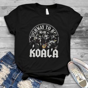 Highway To Hell Acdc Ft Koala T Shirt – Funny Koala Acdc Band Tshirt - Distressed Acdc Shirt - Hard Rock Shirt For Women Handmade Shirt