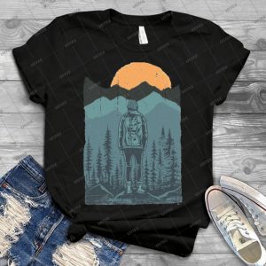 Hiker T Shirt 99 - Vintage Men's Shirt Tshirt For Women Classic Handmade Shirt Retro Graphic Tee
