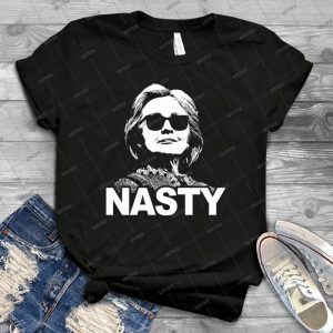 Hillary Clinton Nasty Woman 60 - Vintage Men's Shirt Tshirt For Women Classic Handmade Shirt Retro Graphic Tee