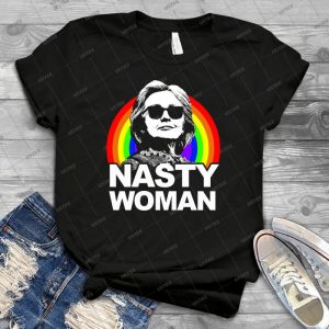Hillary Clinton Nasty Woman Rainbow 91 - Gift Idea Shirt For Men Tee For Women Classic Retro Vintage Graphic T-Shirt