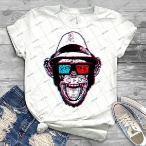 Hipster Chimp - The Chimpster 63 - Vintage Men's Shirt Tshirt For Women Classic Handmade Shirt Retro Graphic Tee