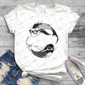 Hipster Koi 56 - Vintage Men's Shirt Tshirt For Women Classic Handmade Shirt Retro Graphic Tee