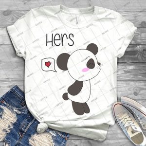 His & Hers Panda - Couple Shirts - Boy Version 47 - Best Unisex Trending Handmade T-shirt Gift Idea For Men T-shirt For Woman