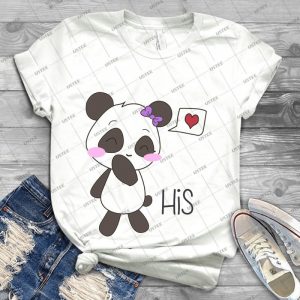 His & Hers Panda - Couple Shirts - Girl Version 35 - Best Unisex Trending Handmade T-shirt Gift Idea For Men T-shirt For Woman