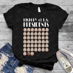 History Of Us Presidents 41 - Vintage Men's Shirt Tshirt For Women Classic Handmade Shirt Retro Graphic Tee