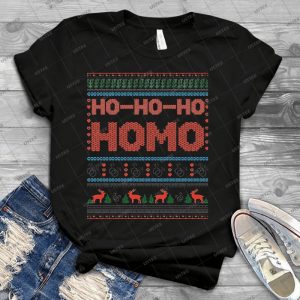 Ho-Ho-Ho- Homo Gay Christmas - Best Unisex Trending Handmade T-shirt Gift Idea For Men T-shirt For Woman