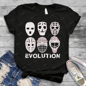 Hockey Goalie Mask Evolution - Vintage Men's Shirt Tshirt For Women Classic Handmade Shirt Retro Graphic Tee