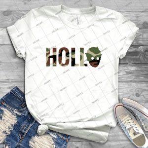 Hollo Camo Logo Print - Gift Idea Shirt For Men Tee For Women Classic Retro Vintage Graphic T-Shirt