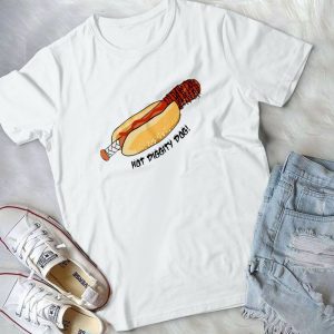 Hot Diggity Dog Funny Hotdog Twd T Shirt - Cute Hotdog The Walking Dead Handmade Shirt.