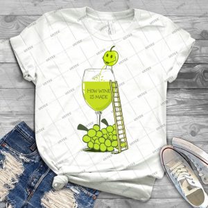 How Wine Is Made Funny Illustration 11 - Trending Shirt For Women Vintage Retro Tee For Men Kid's T-Shirt Handmade Shirt